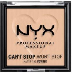 NYX Professional Makeup Can't Stop Won't Stop Mattifying Powder mattító púder 6 g árnyék 03 Light Medium