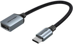 Vention USB-C 2.0 Male to USB Female OTG Cable Vention CCWHB 0.15m, 2A, Gray (CCWHB) - scom