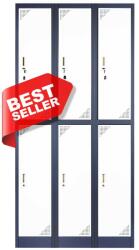 ARTEMISZ® ADAMS 6 rekeszes fém öltözőszekrény | Összeszerelve (optimus-oltozoszekreny-18506-2)