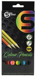 S-line Színes ceruza készlet, hatszögletű Sline 12 klf. szín