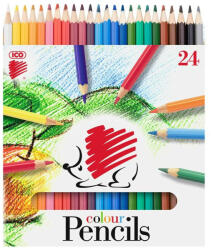 ICO Színes ceruza készlet, hatszögletű Süni Ico 24 klf. szín
