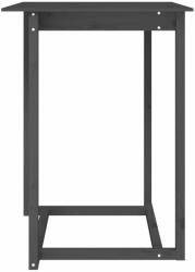 vidaXL Szürke tömör fenyőfa bárasztal 80 x 80 x 110 cm (822184) - pepita