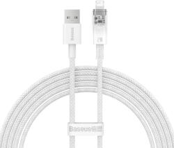 Baseus Cablu de date Baseus Explorer Series, USB - Lightning, 2m, Alb (CATS010102)