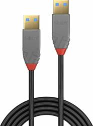 Lindy 36752 Anthra Line USB-A apa - USB-A apa 3.2 Adatkábel - Fekete (2m) (36752)
