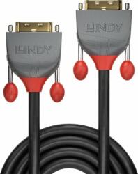 Lindy 36222 Anthra Line DVI-D - DVI-D Dual Link Kábel 2m - Fekete (36222)