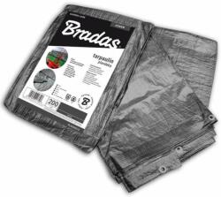  ERŐS TAKARÓPONYVA 2 X 3 M - 200 g/m2 - ringlizett szürke színű vízálló polietilén ponyva - BRADAS PLG2002/3 - (1530823)
