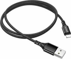 BOROFONE BX54 USB-A apa - Lightning apa 2.0 Adat és töltőkábel - Fekete (1m) (BX54LIGHTNINGB)