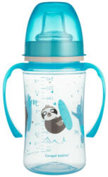 Canpol babies babies csöpögésmentes széles itatópohár, 240 ml, 6 hó+ (Exotic Animals kék)