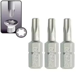 Dedra Csavarhúzó bitek Torx T20x25mm, 3db blister 18A03T200-03 (18A03T200-03)