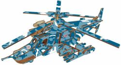 Woodcraft Construction Kit Woodcraft Puzzle 3D din lemn Elicopter de luptă Rechin negru (DDXA-G010H)