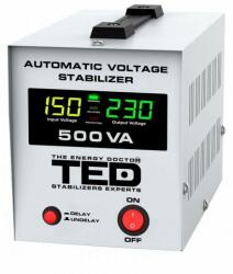 TED Electric Stabilizator retea maxim 500VA-AVR LCD 2 iesiri schuko TED000194 (1/8) (TED000194)