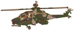 Woodcraft Construction Kit Woodcraft Puzzle 3D din lemn Apache elicopter de atac (DDXA-G009H)