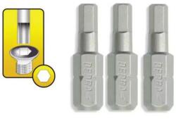 Dedra Csavarhúzó bitek Hex H4x25mm, 3db blister 18A04H40-03 (18A04H40-03)