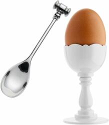 Alessi Suport pentru ouă cu lingură DRESSED, 16 cm, alb, Alessi