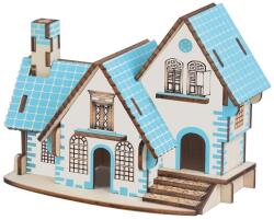 Woodcraft Construction Kit Woodcraft Puzzle 3D din lemn Casa albastra (DDXE-G049H)