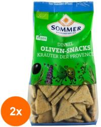 Sommer Set 2 x Snack Bio din Faina de Grau Spelta cu Masline si Ierburi de provence, 150 g Sommer