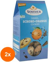 Sommer Set 2 x Biscuiti BIO din Grau Spelta cu Ciocolata Amaruie si Ulei de Portocale, 150 g, Sommer (ORP-2xSM590524)
