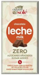 Chocolates Solé Ciocolata cu Lapte, 39% Cacao, cu Stevie, 100 g, Chocolates Sole (CS224)