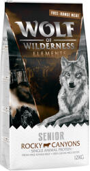 Wolf of Wilderness 2x12kg Wolf of Wilderness SENIOR "Rocky Canyons" - szabadtartású marha, gabonamentes száraz kuytatáp