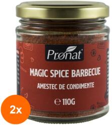 Pronat Glass Pack Set 2 x Magic Spice Barbecue, Amestec de Condimente, 110 g