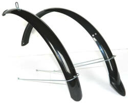 Velotech Orion 26-os MTB alu-plasztik sárvédő szett, 58 mm, U-pálcás, fekete