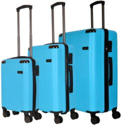 HaChi Houston türkiz 4 kerekű 3 részes bőrönd szett (Houston-szett-turkiz)