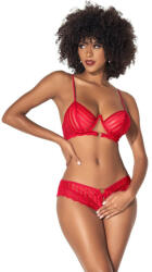 Mapalé - nyitott melltartó szett (piros) - szexaruhaz