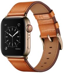 LEATHER Curea din piele pentru Apple Watch Ultra 1 / 2 (49mm) / 9 / 8 / 7 (45mm) / 6 / SE / 5 / 4 (44mm) / 3 / 2 / 1 (42mm) maro deschis