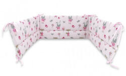  Baby Shop fejvédő kiságyba - rózsaszín róka és nyuszi