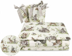  Baby Shop 3 részes ágynemű garnitúra - Erdei barátok natúr/zöld