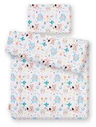 BabyLion Prémium 2 részes ágyneműszett (75x100) - Világoskék maci és barátai