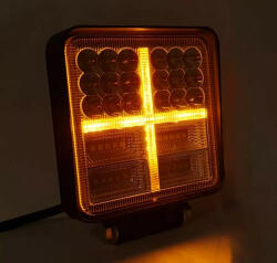  SMD LED munkalámpa (110x110mm) kombinált fény+sárga kereszt