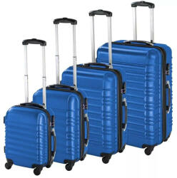 BigHome 4 db-os Merev Falú Bőrönd Szett - Kék (bs0661)