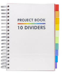 Pukka Pad Spirálfüzet, B5, vonalas, 200 lap, PUKKA PADS "White Project Book", fehér (PUP9603) - bestoffice