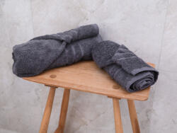  2x prosop Confort 70x140 cm gri inchis, 100% bumbac Prosop