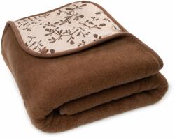 Vlnka Tevemintás kétrétegű takaró merinói gyapjúból béléssel, barna ágynemű méretek 180x200