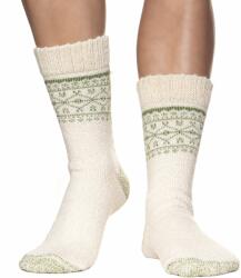 Vlnka Merinó gyapjú zokni "csipke" - zöld zokniméret 35-38