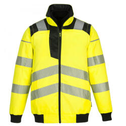 Portwest PW3 Hi-Vis 3-in-1 Pilota kabát (sárga/fekete M) (PW302YBRM)