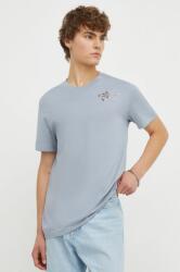 G-Star Raw pamut póló szürke, férfi, nyomott mintás - kék XL