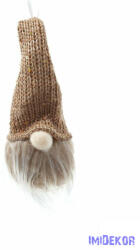  Ledes szakállas manó 22cm - Világos Barna