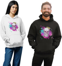 Fruit of the Loom, Kariban Színteli Koponya - Unisex Kapucnis Pulóver (419996)