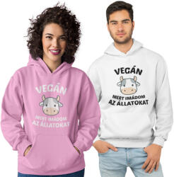 Fruit of the Loom, Kariban Vegán mert imádom az állatokat - Unisex Kapucnis Pulóver (930018)