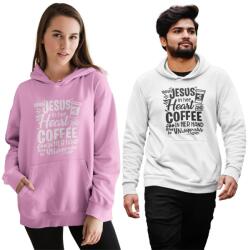  Jézussal és kávéval megállíthatatlan vagyok - Unisex Kapucnis Pulóver (838427)