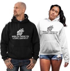 Fruit of the Loom, Kariban When life throws you a curve lean into it - Unisex Kapucnis Pulóver (772545)