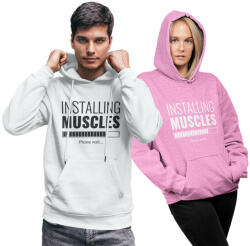 Fruit of the Loom, Kariban Installing muscles - GYM Fitness Unisex Kapucnis Pulóver (574210)