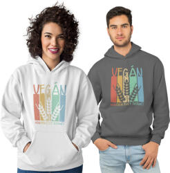 Fruit of the Loom, Kariban Vegán, minden élet számít - Unisex Kapucnis Pulóver (663269)