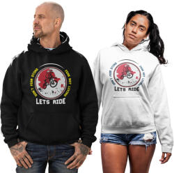  Lets ride - Unisex Kapucnis Pulóver (478456)