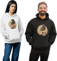  Holló Koponya - Unisex Kapucnis Pulóver (273464)