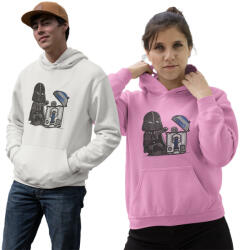  Star wars darth vader & r2-d2 - Unisex Kapucnis Pulóver (513223)