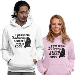 Fruit of the Loom, Kariban I was social distancing before it was cool - Unisex Kapucnis Pulóver (495472)